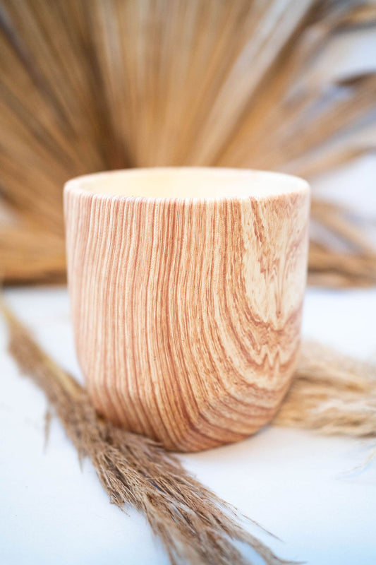 Wood Rings Ceramic Planters